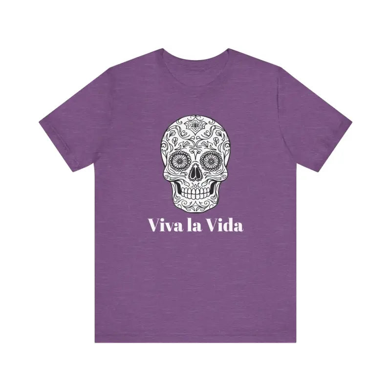 Viva La Vida Unisex Jersey Tee - Sugar Skull Design - DipaliZ