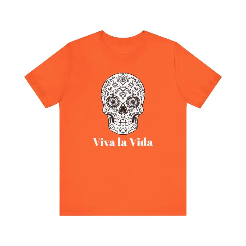 Viva La Vida Unisex Jersey Tee - Sugar Skull Design - DipaliZ