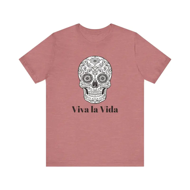 Viva La Vida Unisex Jersey Tee - Sugar Skull Design - DipaliZ