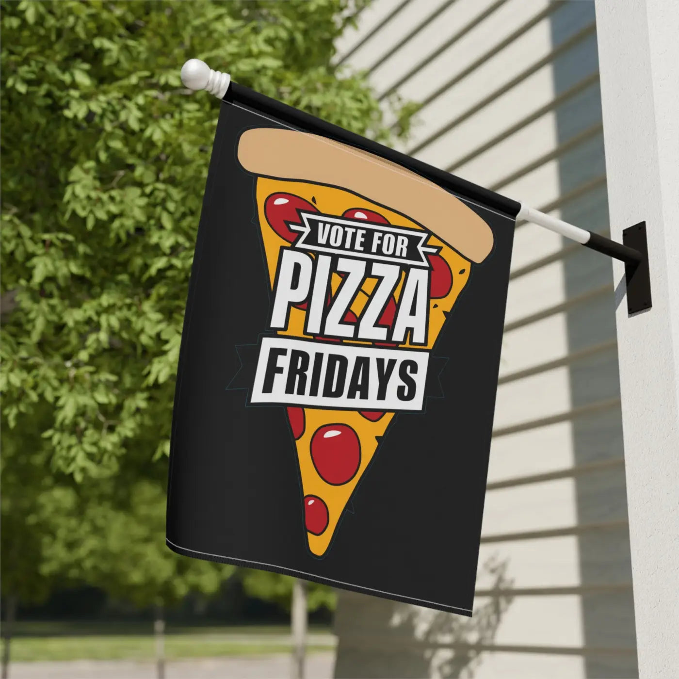 Pizza Fridays Flags - Poly Poplin Canvas House Banners - DipaliZ
