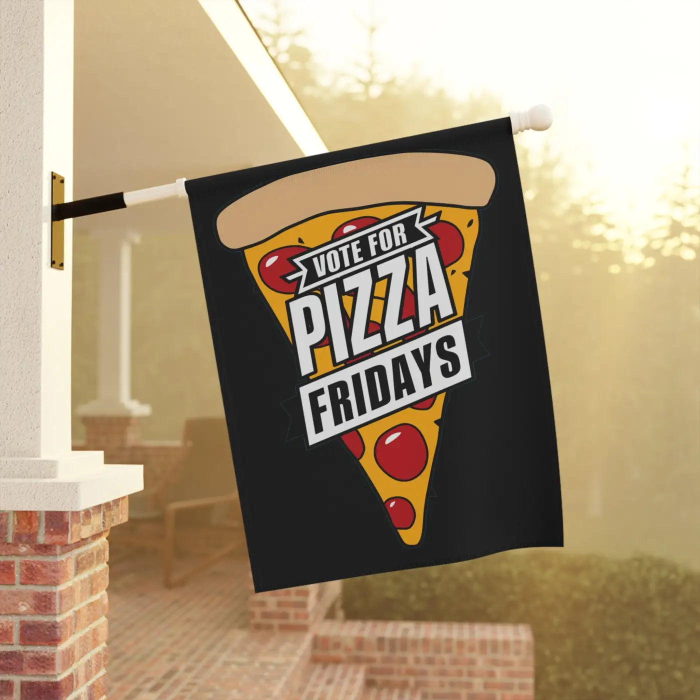 Pizza Fridays Flags - Poly Poplin Canvas House Banners - DipaliZ