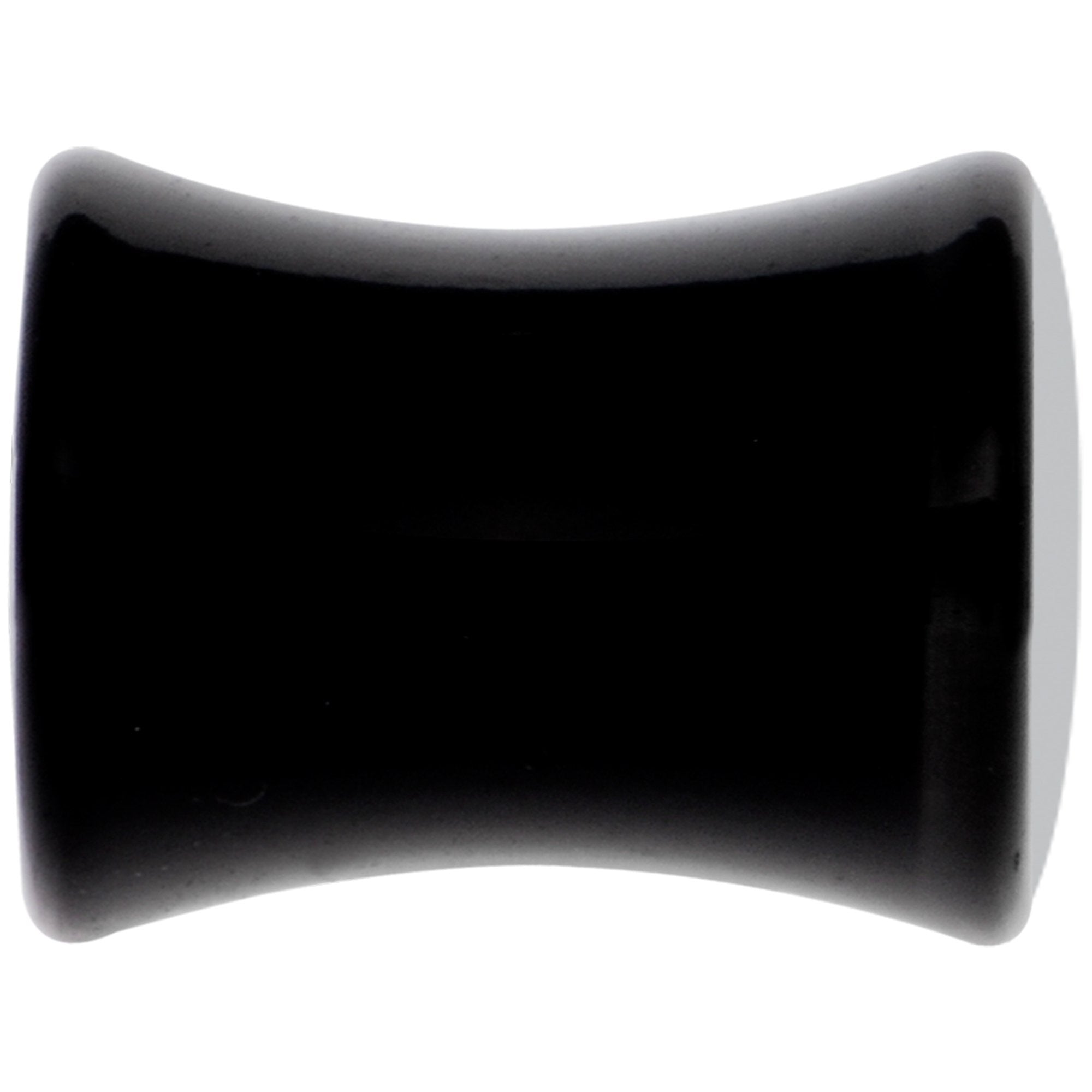 Black Acrylic Man Woman Floral Silhouette Saddle Plug Set 2G