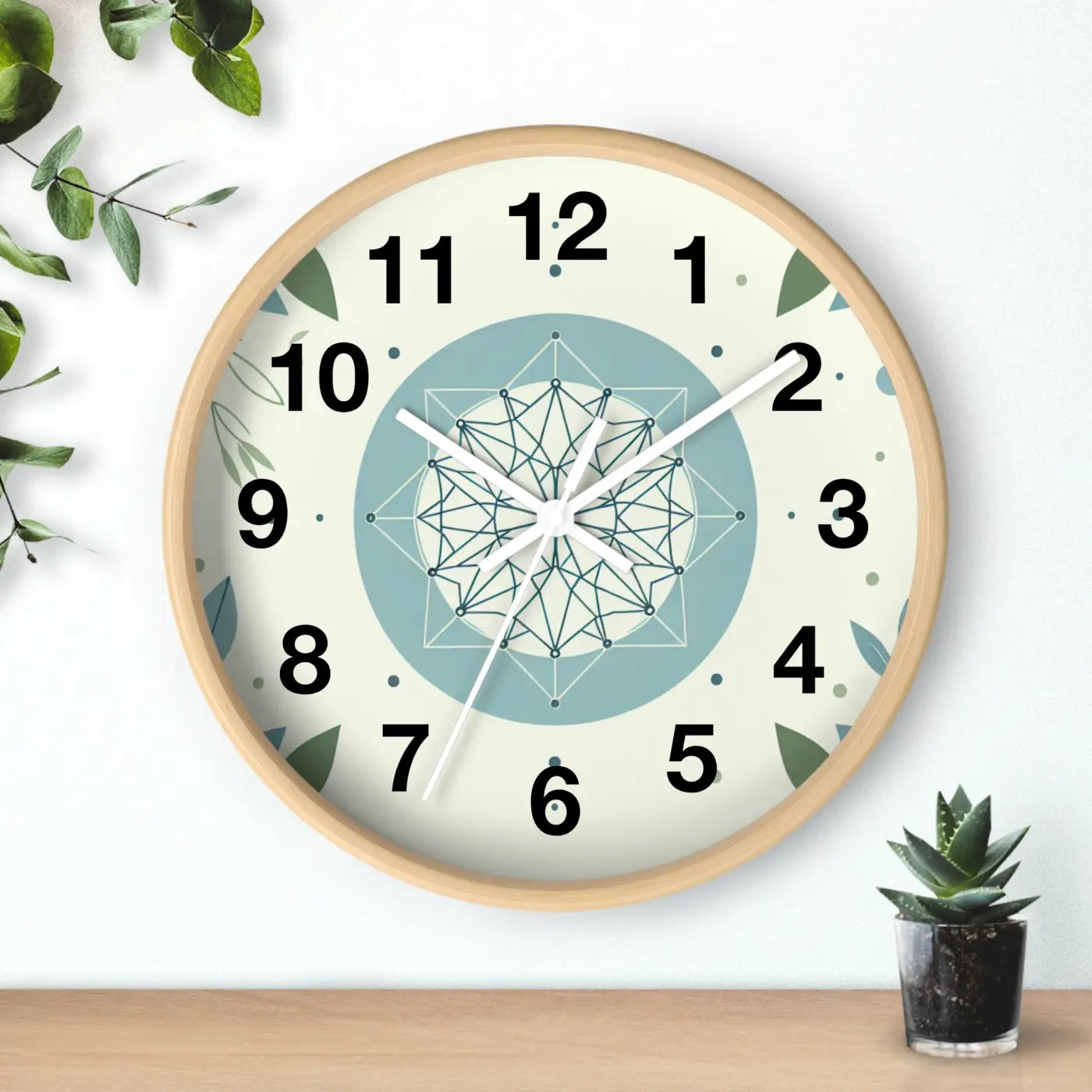 Abstract Art Wall Clock - Nature Inspired Design - DipaliZ