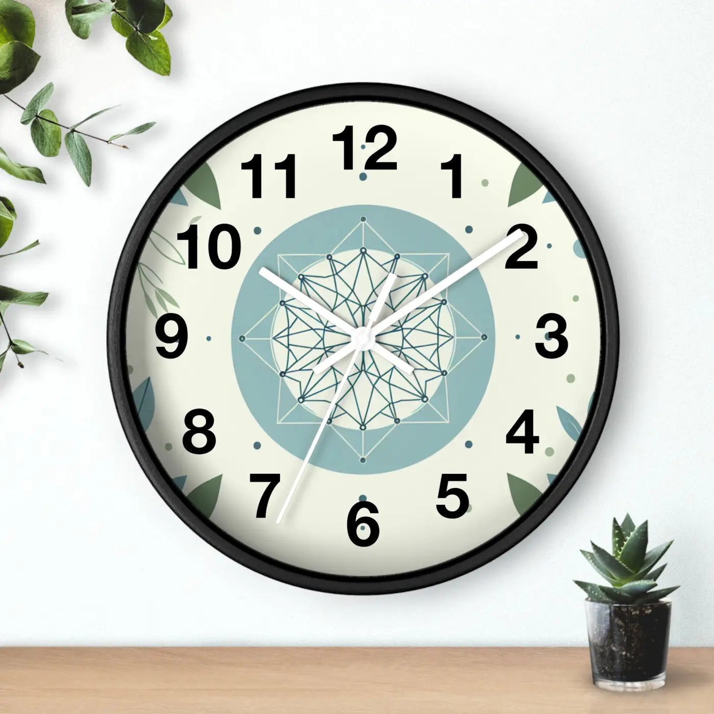 Abstract Art Wall Clock - Nature Inspired Design - DipaliZ