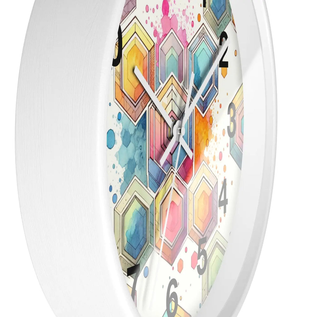 Abstract Geometric Colorful Wall Clock - Modern Home Decor - DipaliZ