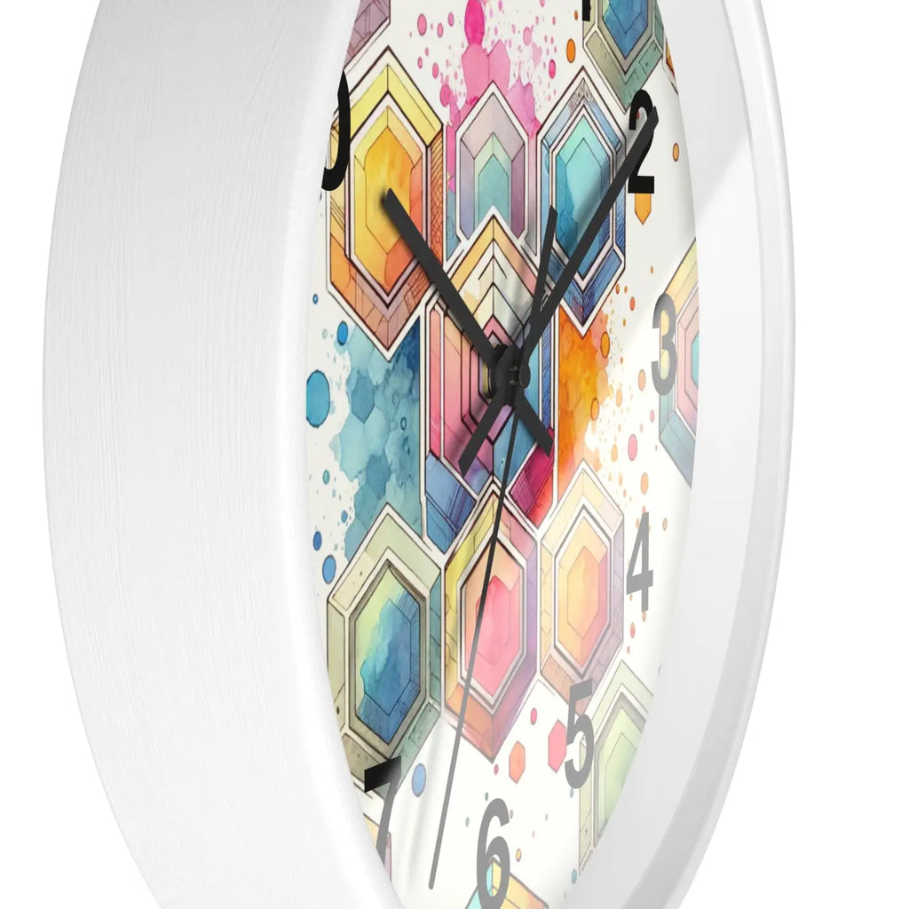 Abstract Geometric Colorful Wall Clock - Modern Home Decor - DipaliZ