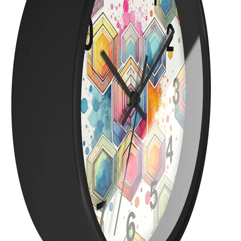 Abstract Geometric Colorful Wall Clock - Modern Home Decor - DipaliZ