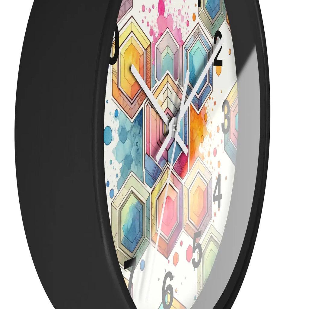 Abstract Geometric Colorful Wall Clock - Modern Home Decor - DipaliZ