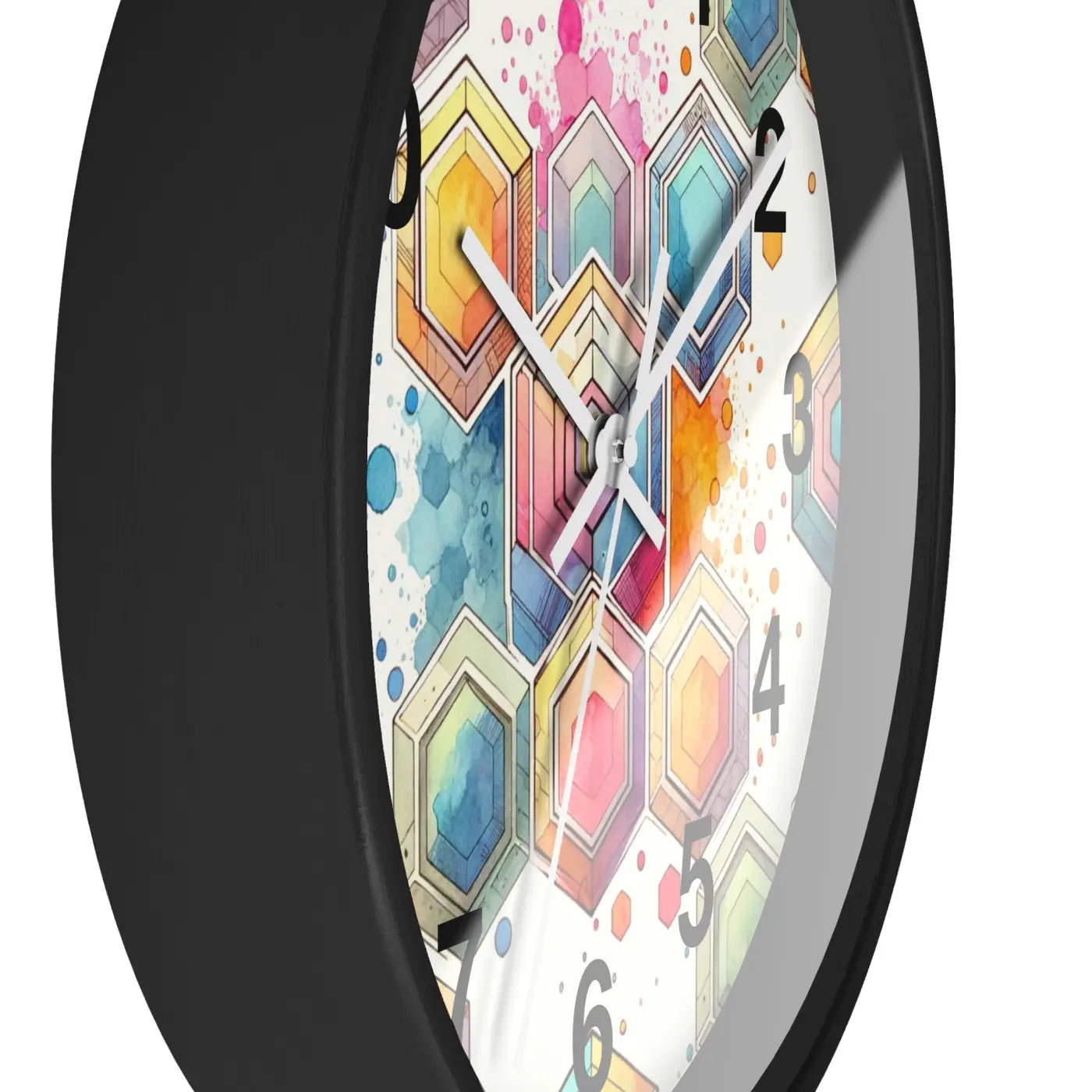 Abstract Geometric Colorful Wall Clock - Modern Home Decor - DipaliZ