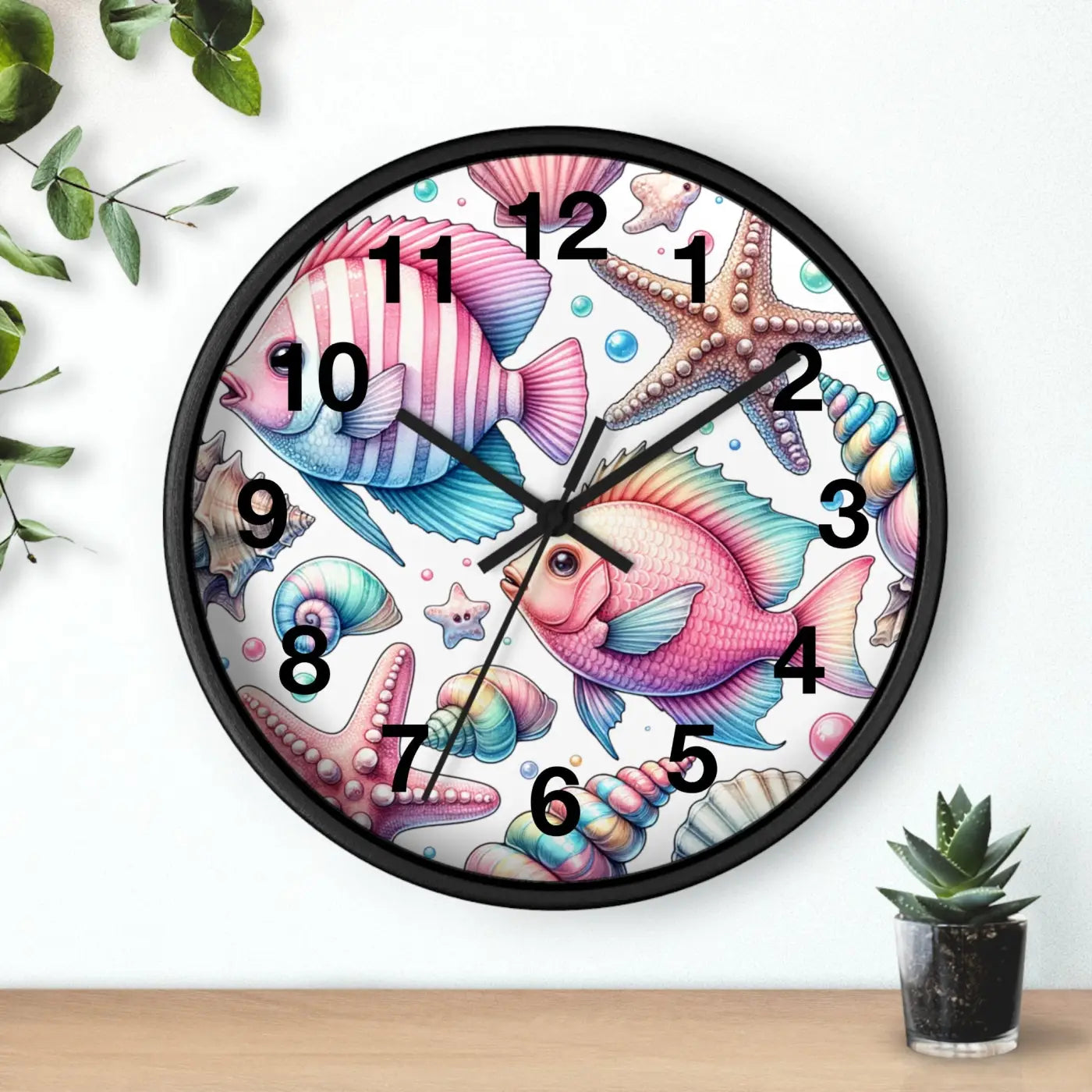 Marine Life Wall Clock - Underwater Ocean Theme - DipaliZ