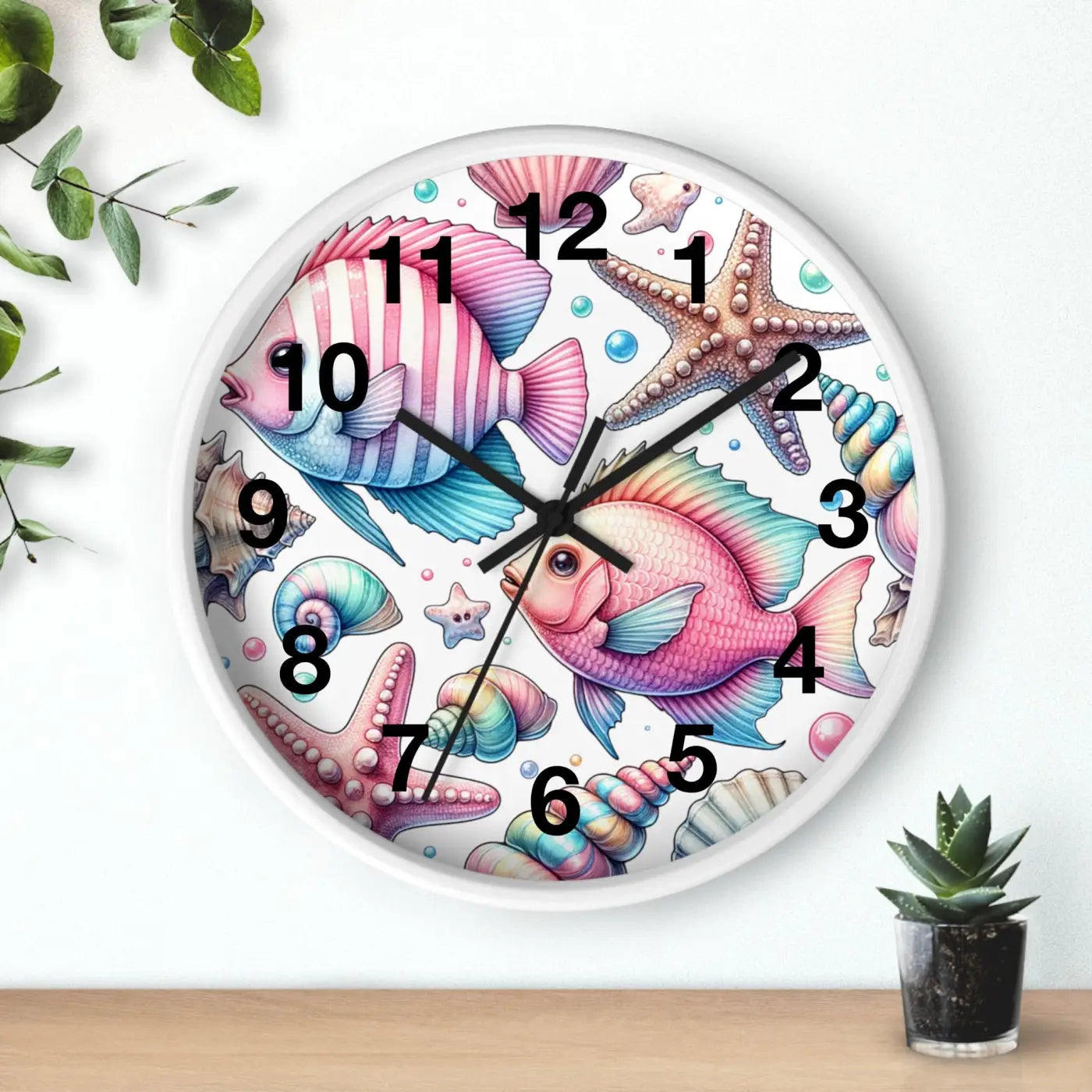 Marine Life Wall Clock - Underwater Ocean Theme - DipaliZ