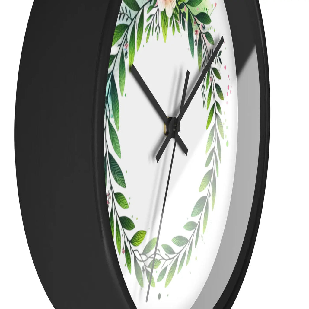 Floral Wreath Wall Clock - Eco-Friendly Home Decor - DipaliZ