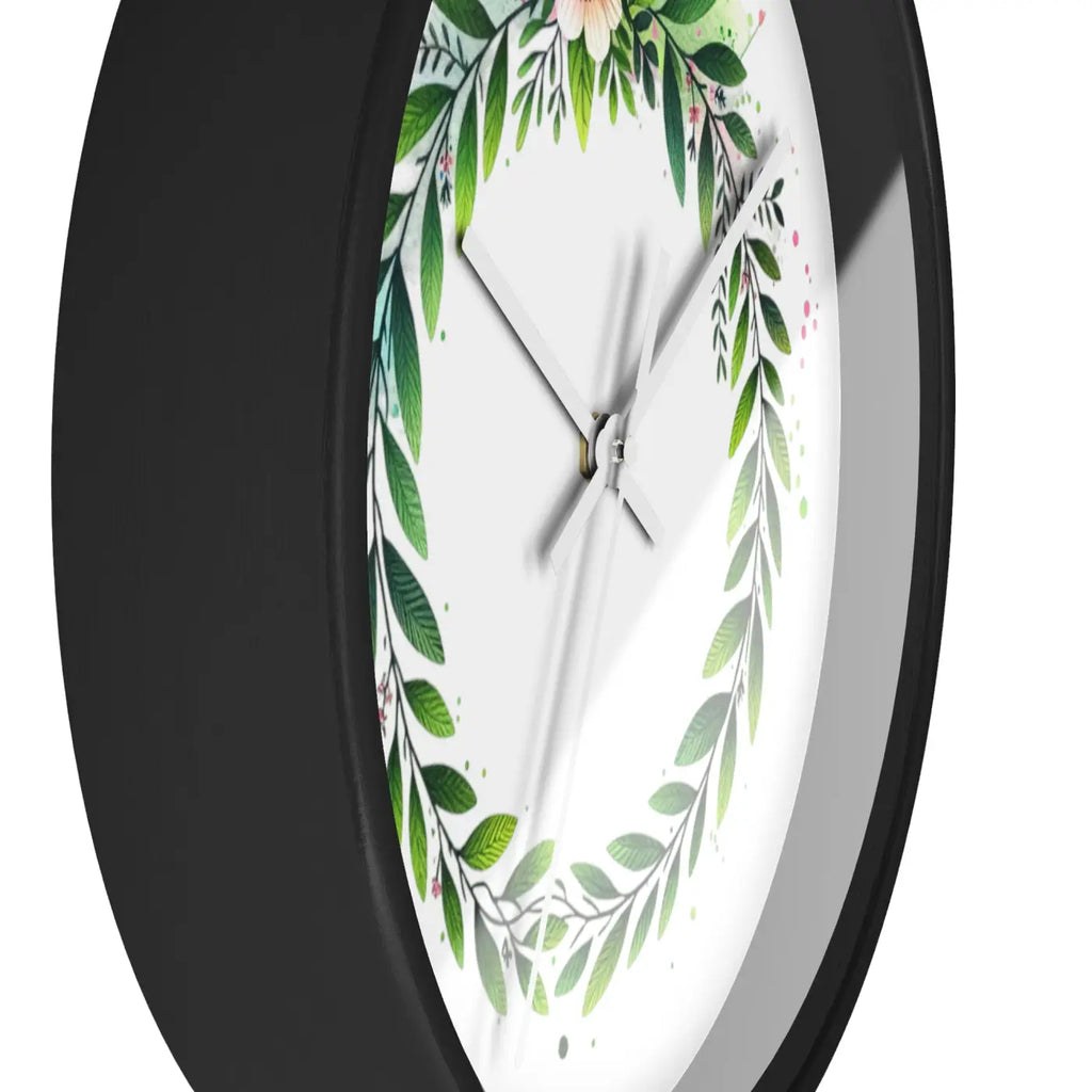 Floral Wreath Wall Clock - Eco-Friendly Home Decor - DipaliZ