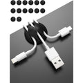 14 Pack Black 3-Hole TPR Cable Clips Cord Organizer - Premium Wire Management Holders for USB Charging Cables & Home Office Desks