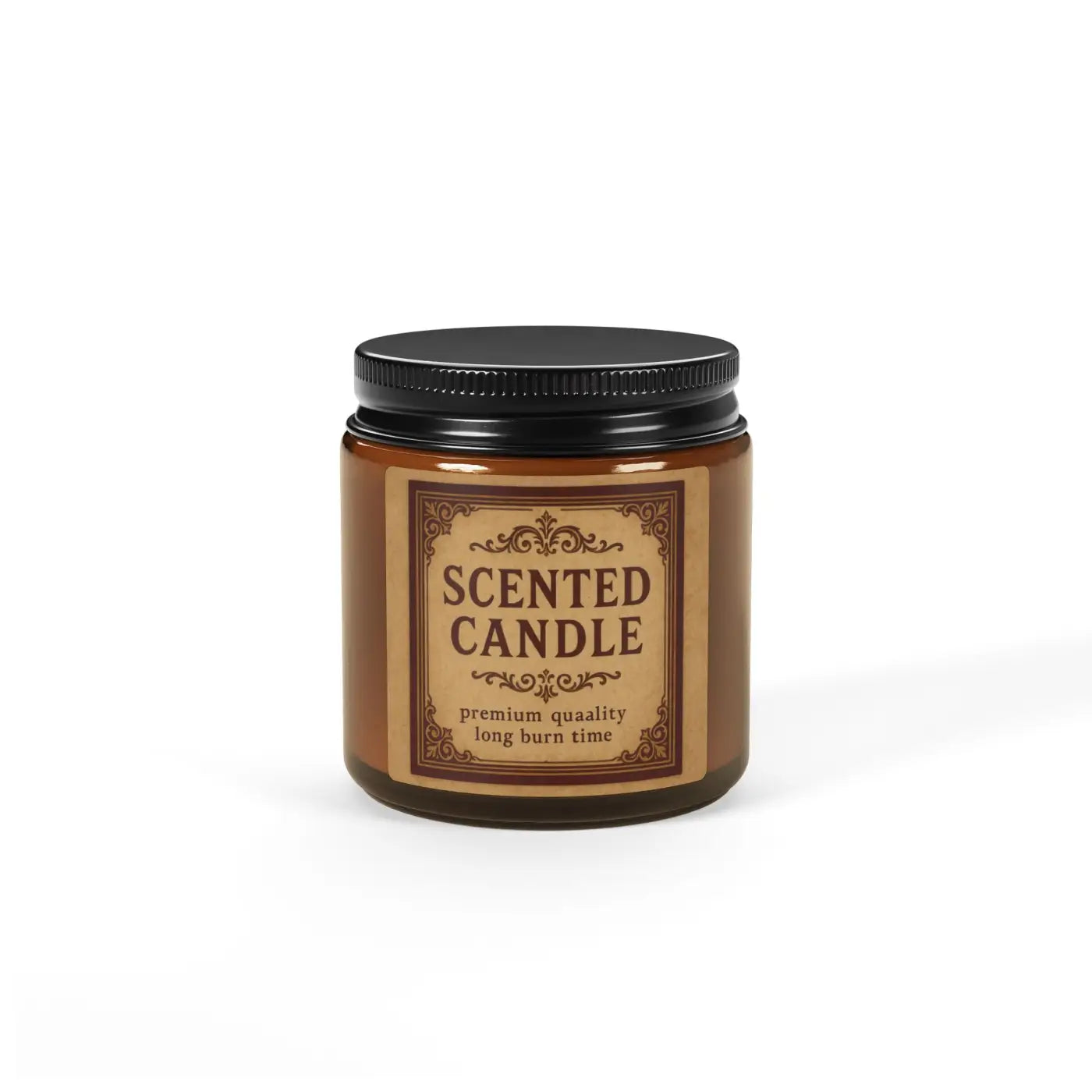 Warm Amber Scented Soy Candle - Glass Vessel - DipaliZ
