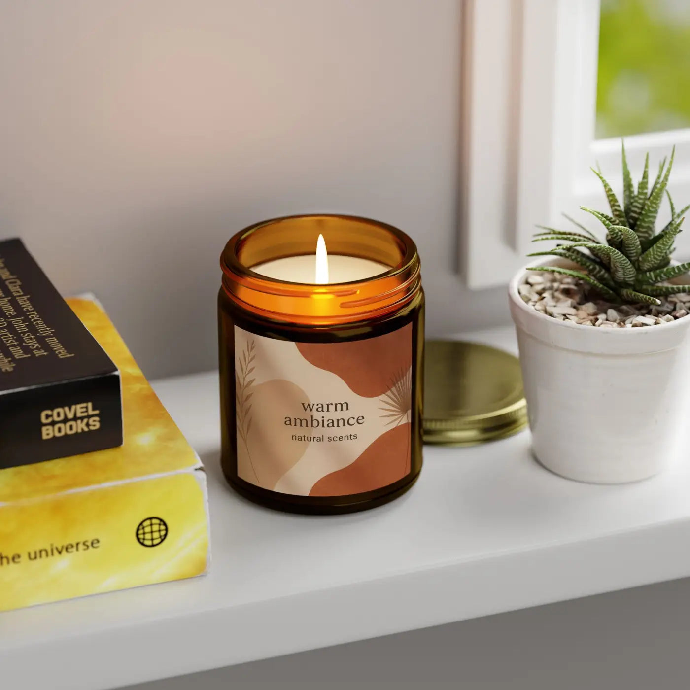 Cozy Vibes Scented Candles - Coconut Apricot Wax - DipaliZ