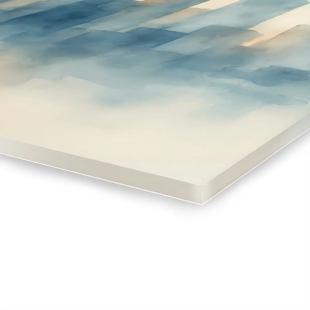 Watercolor Cityscape Gallery Wall Art - French Cleat Backing - DipaliZ