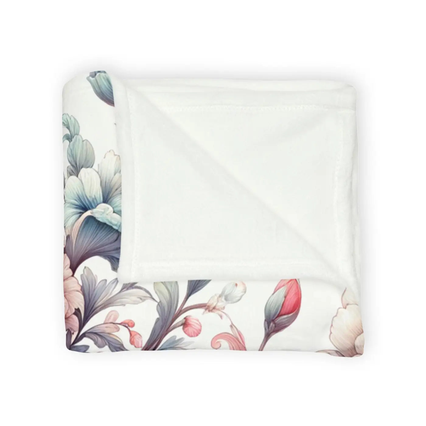 Soft Polyester Blanket - Watercolor Flowers Design - DipaliZ