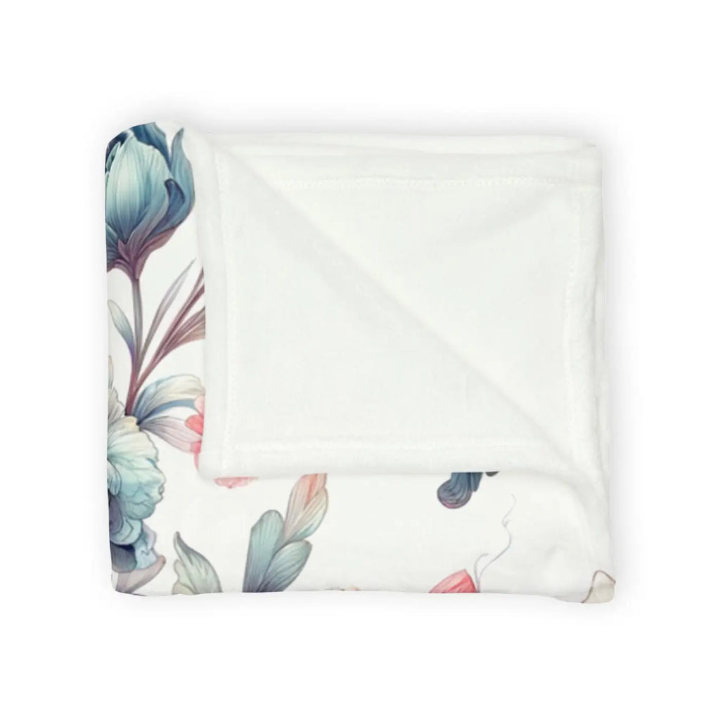 Soft Polyester Blanket - Watercolor Flowers Design - DipaliZ