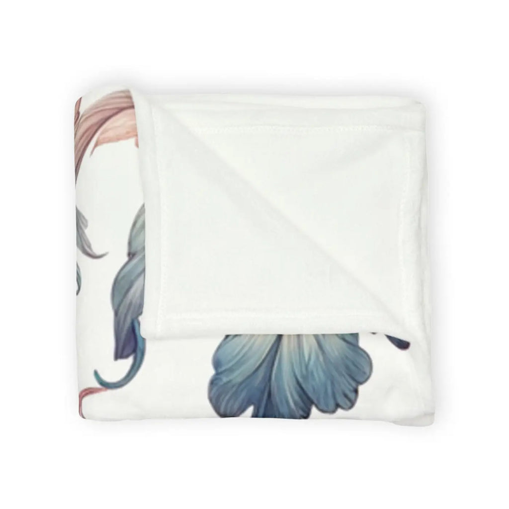 Soft Polyester Blanket - Watercolor Flowers Design - DipaliZ