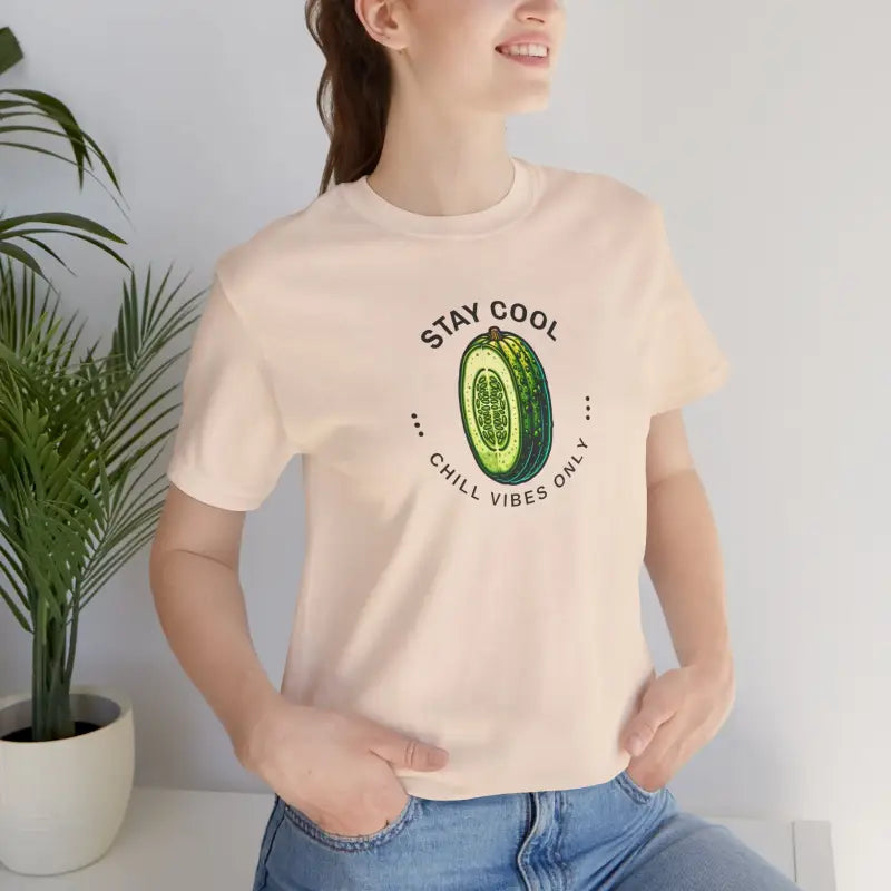 Unisex Jersey Cool Cucumber Tee - Soft Cotton Vibes - DipaliZ