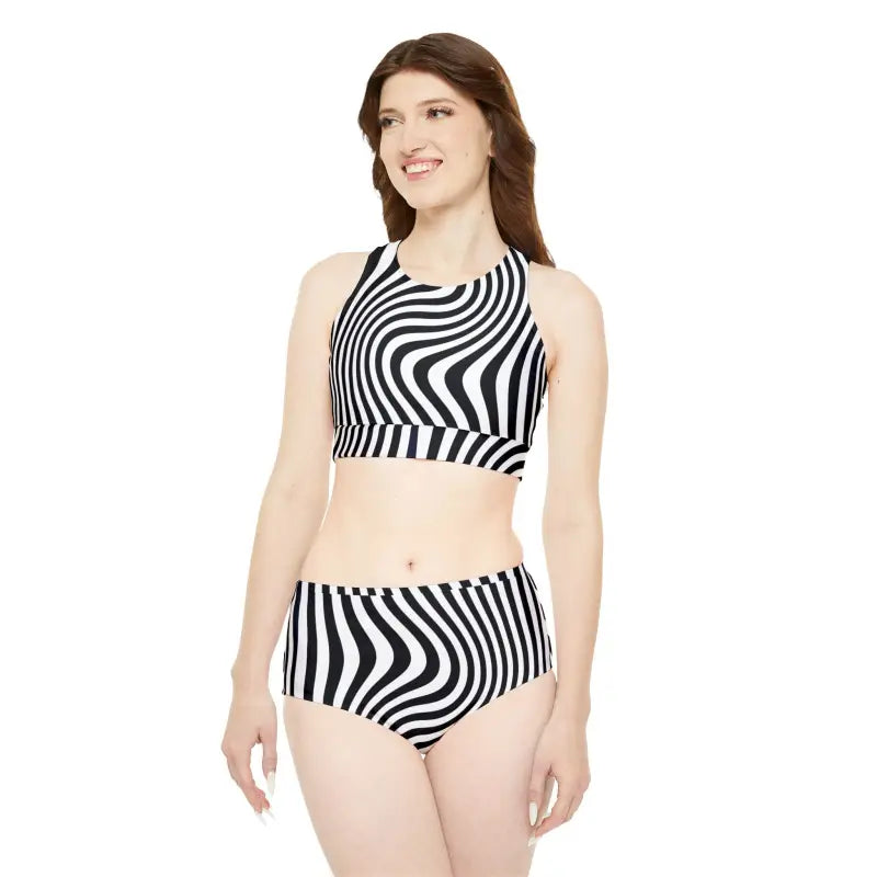 Wave Rider Bikini Set - Ocean Inspired Sporty Design - DipaliZ