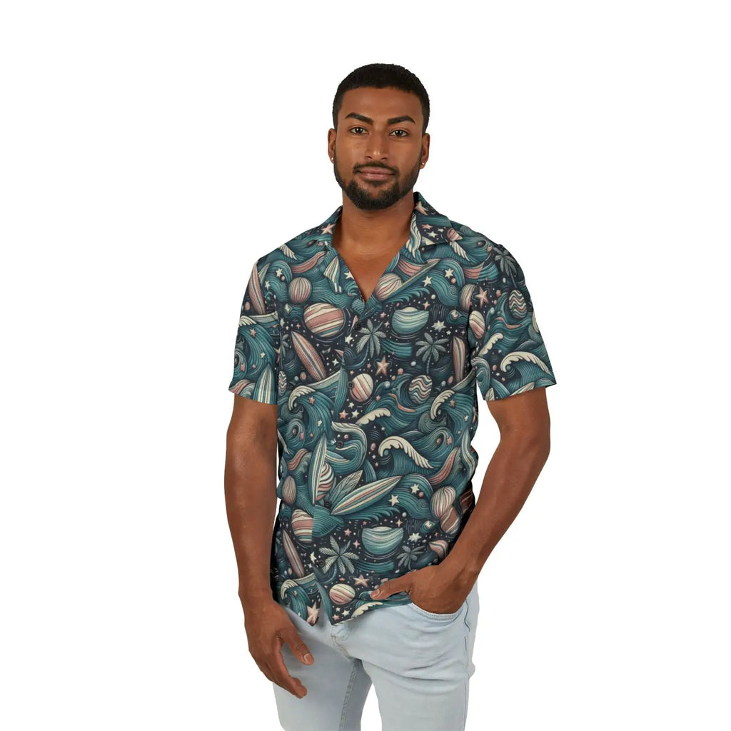 Hawaiian Camp Shirt - Classic Button-Front Summer Style - DipaliZ