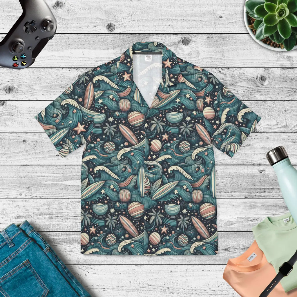 Hawaiian Camp Shirt - Classic Button-Front Summer Style - DipaliZ