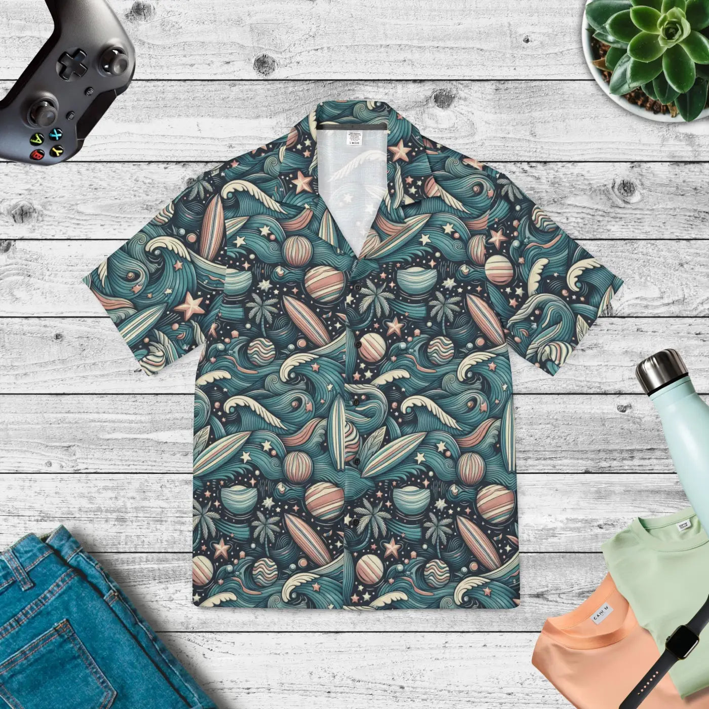 Hawaiian Camp Shirt - Classic Button-Front Summer Style - DipaliZ