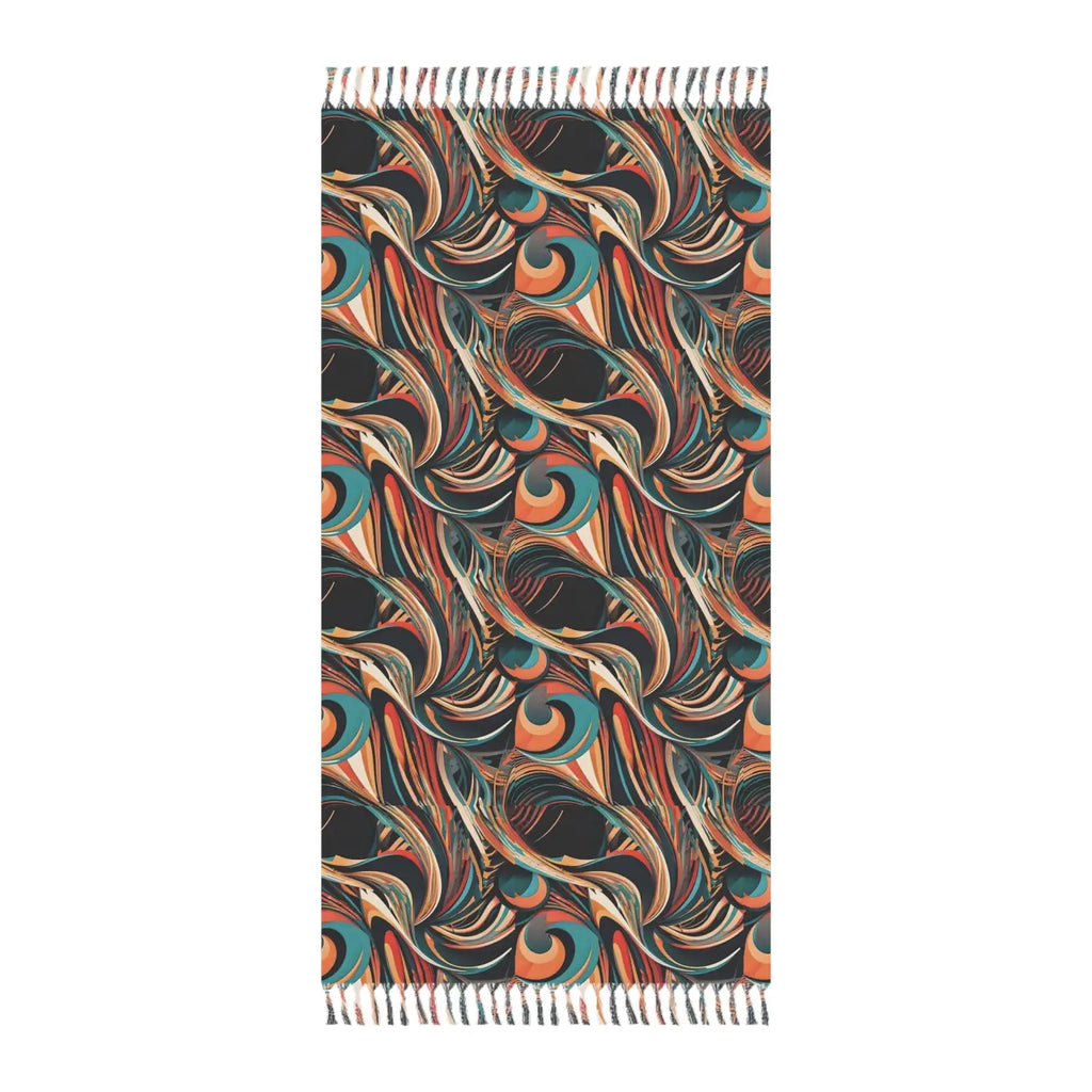 Wavy Abstract Beach Towel - Boho Beach Cloth - DipaliZ