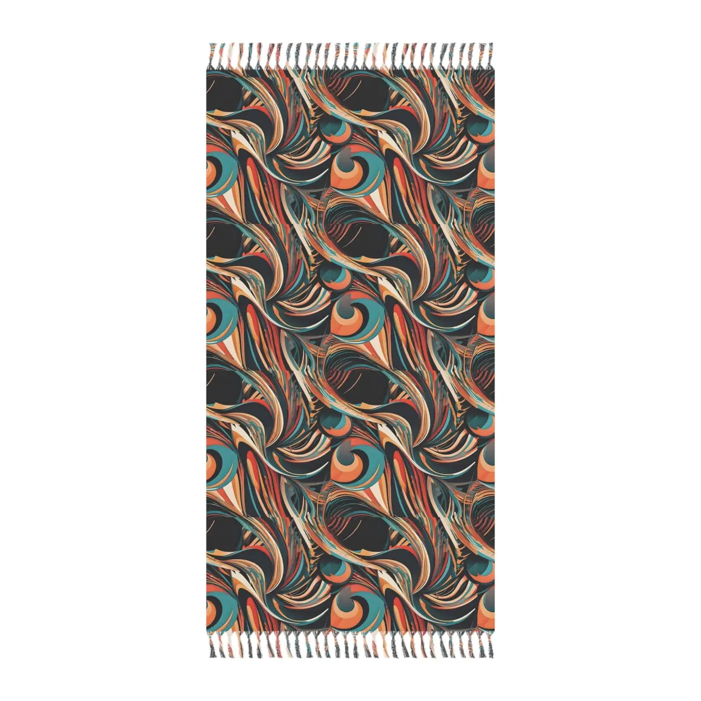 Wavy Abstract Beach Towel - Boho Beach Cloth - DipaliZ