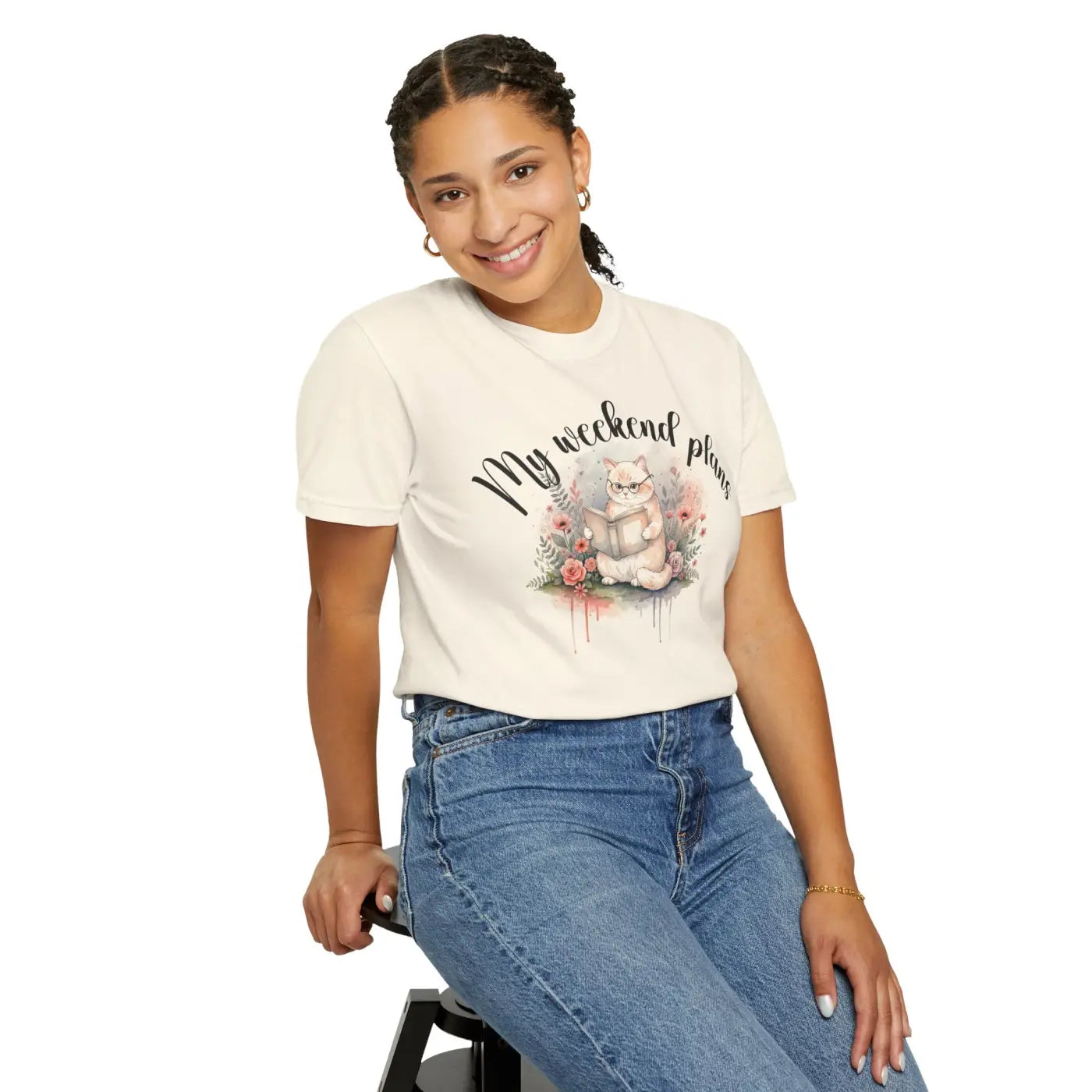 Flowers Graphic Tee - Garment-Dyed Lazy Day Essential - DipaliZ