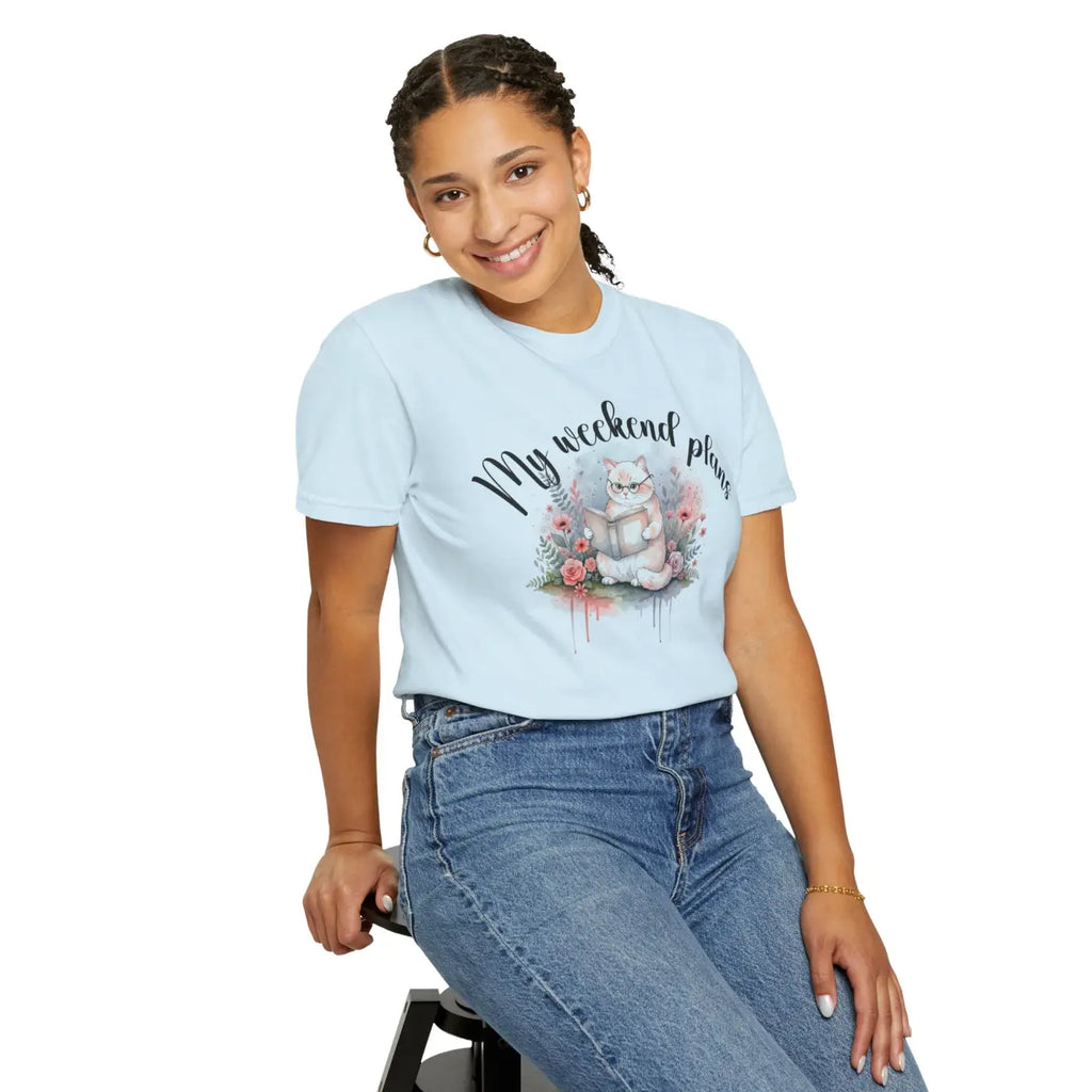 Flowers Graphic Tee - Garment-Dyed Lazy Day Essential - DipaliZ