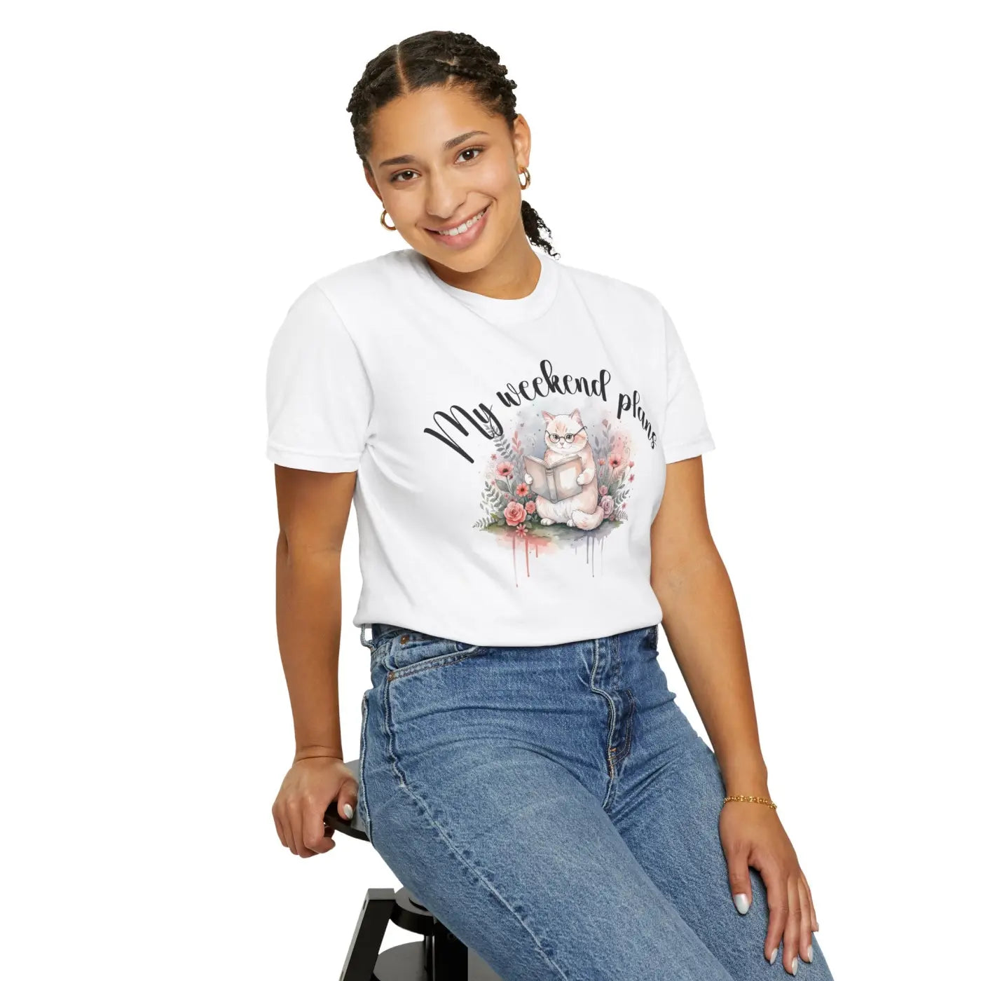 Flowers Graphic Tee - Garment-Dyed Lazy Day Essential - DipaliZ