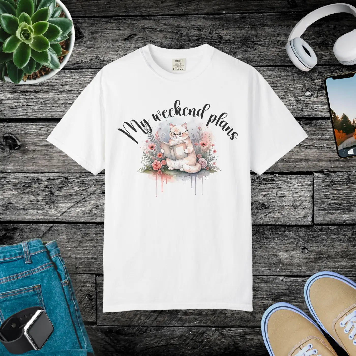 Flowers Graphic Tee - Garment-Dyed Lazy Day Essential - DipaliZ