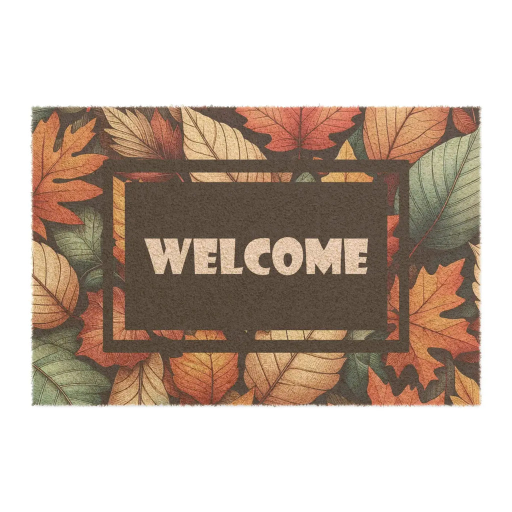 Autumn Foliage Doormat - Tufted Coir Coconut Fiber - DipaliZ