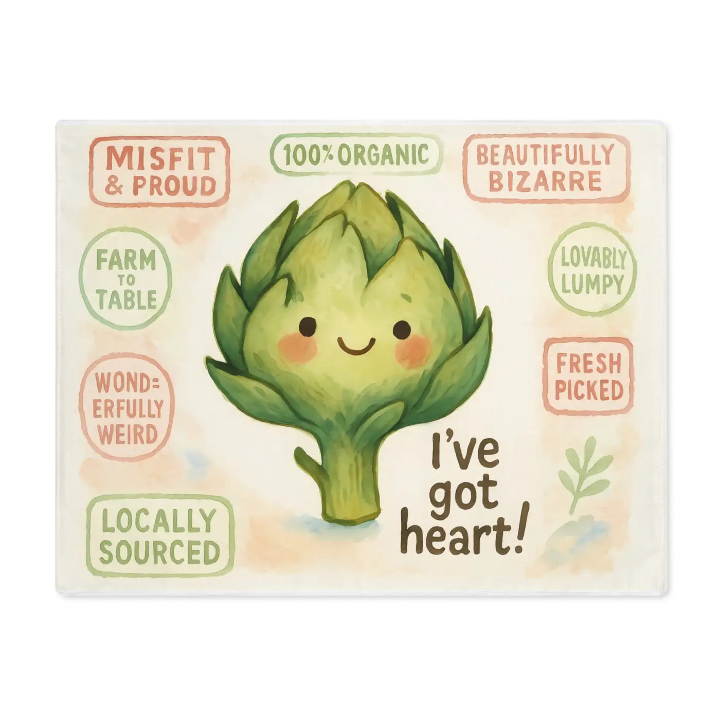 Whimsical Artichoke Placemat - Playful Twist Cute Kitchen Decor - DipaliZ