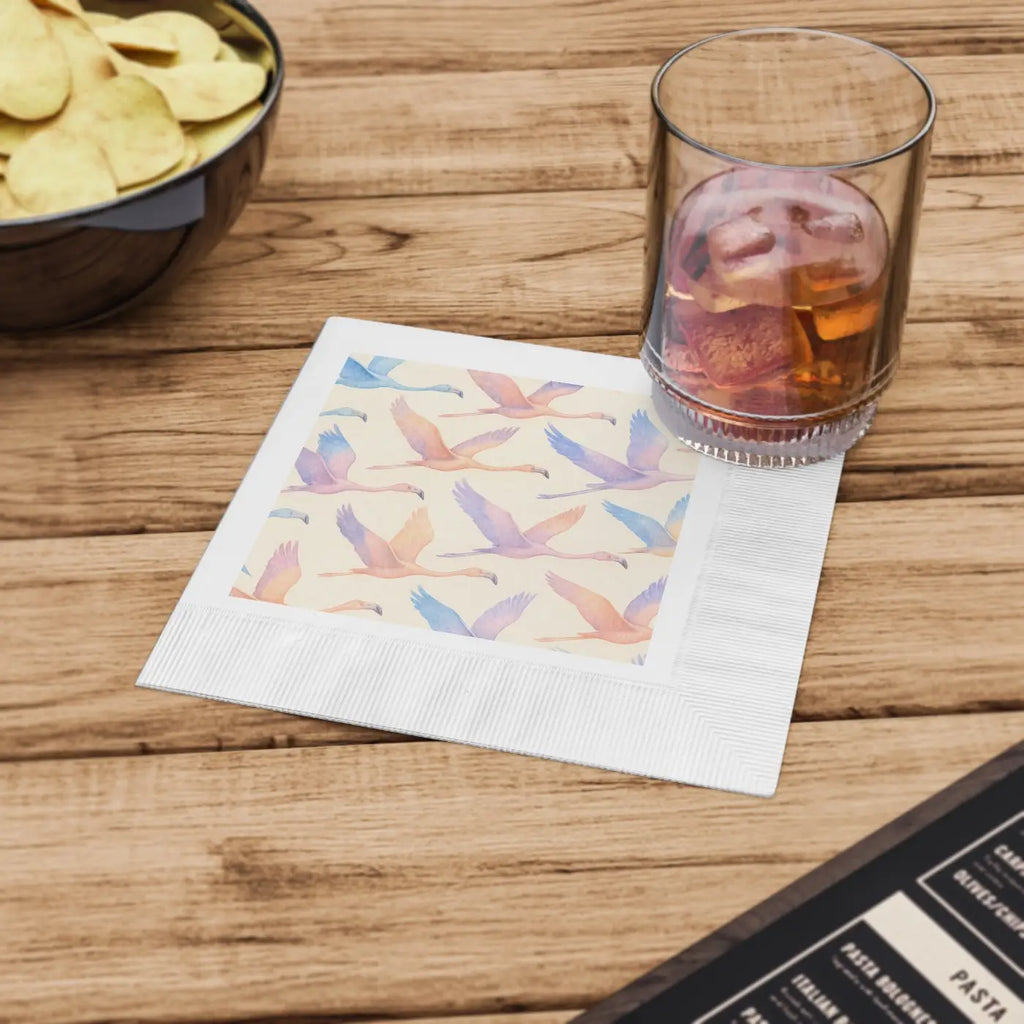 Premium Elegant Dining Napkins - Whimsical Bird Design - DipaliZ