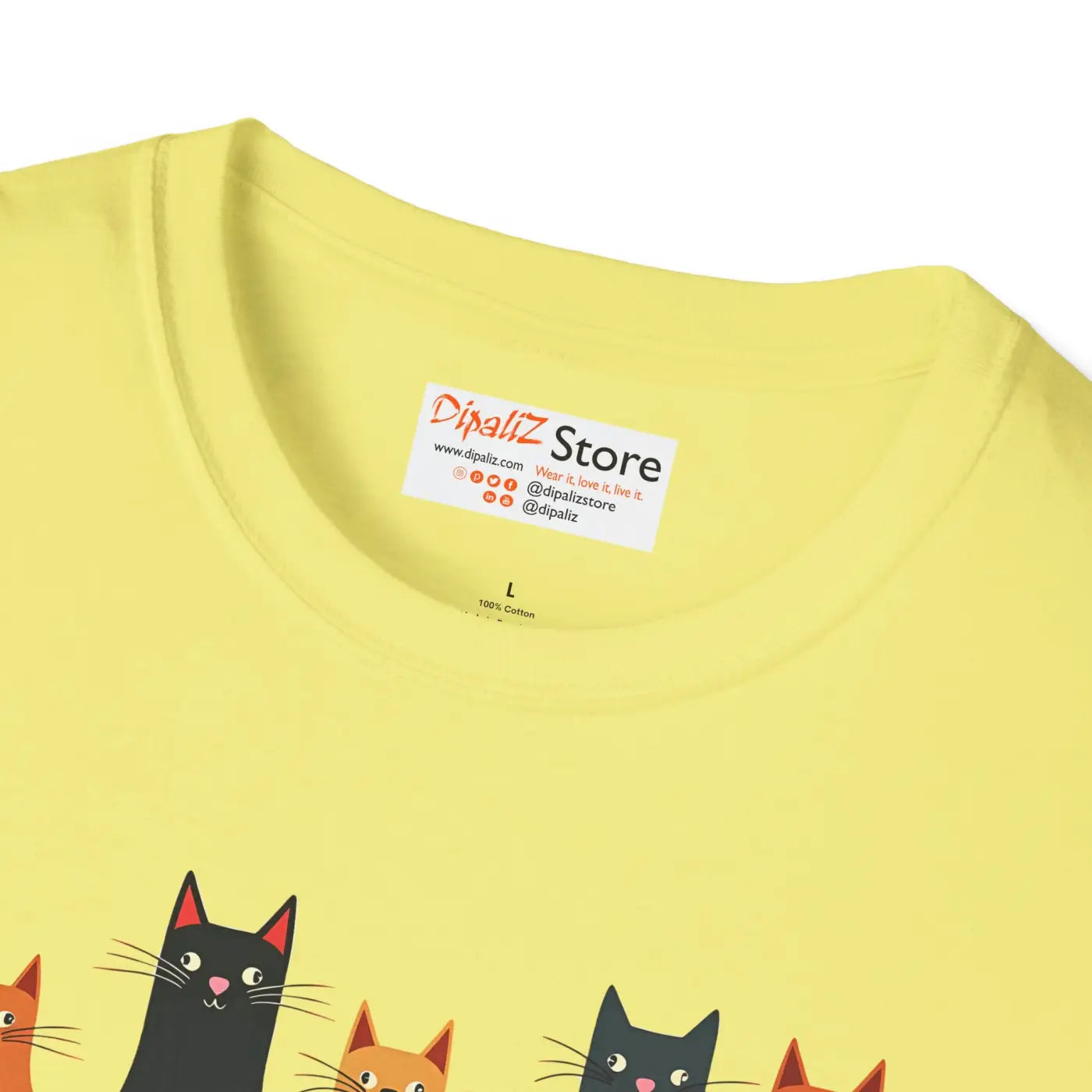 Whimsical Cat Softstyle T-Shirt - Cute Cat Lovers Gift - DipaliZ