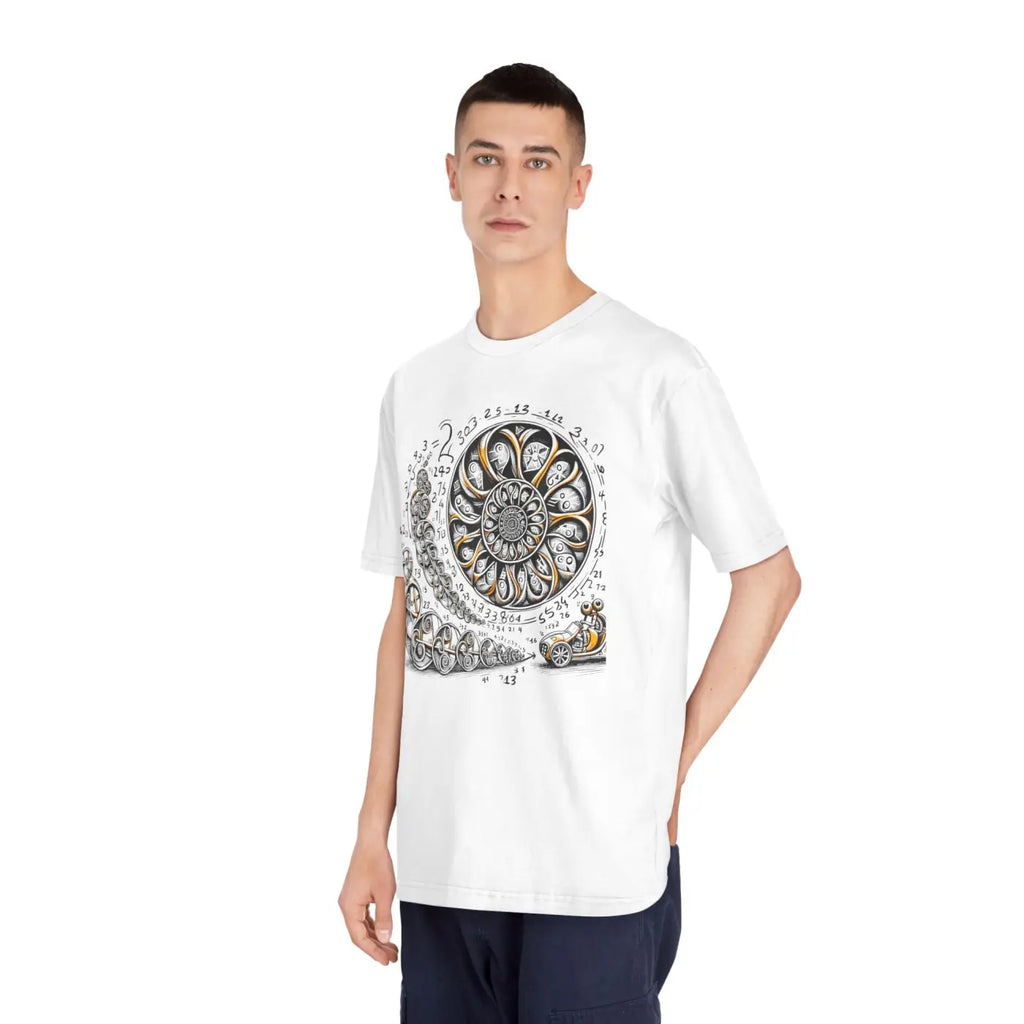 Premium Whimsical Fibonacci Spiral Tee - Math Lover - DipaliZ