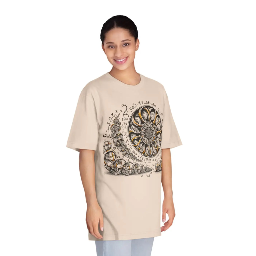 Premium Whimsical Fibonacci Spiral Tee - Math Lover - DipaliZ