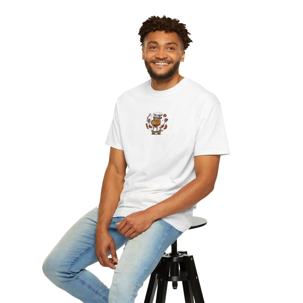 Whimsical Hippo Chef Cozy Tee - Soft Cotton Comfort - DipaliZ