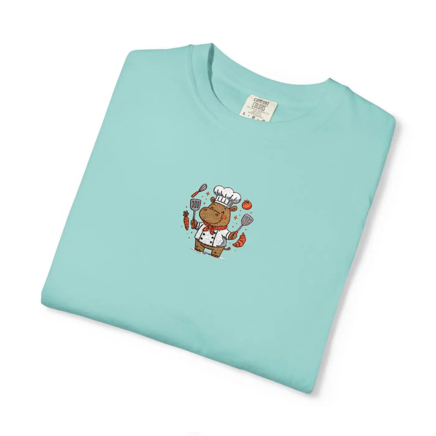 Whimsical Hippo Chef Cozy Tee - Soft Cotton Comfort - DipaliZ
