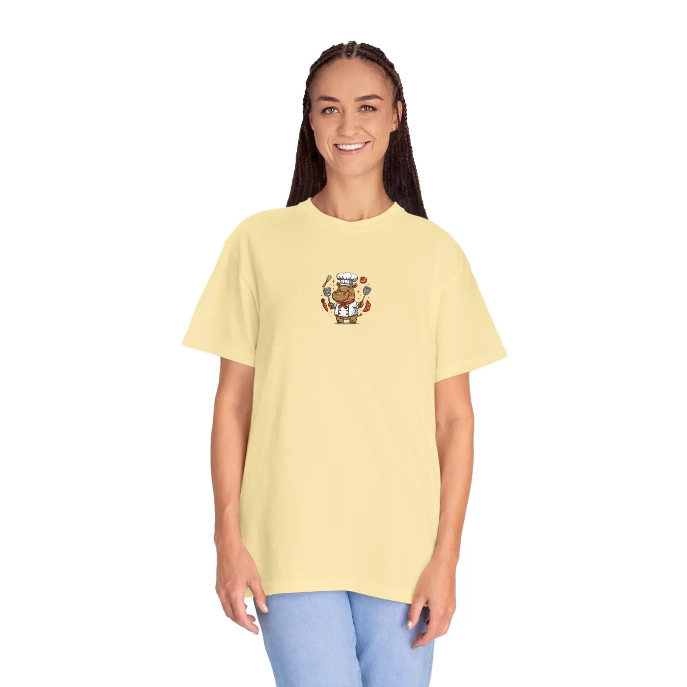 Whimsical Hippo Chef Cozy Tee - Soft Cotton Comfort - DipaliZ