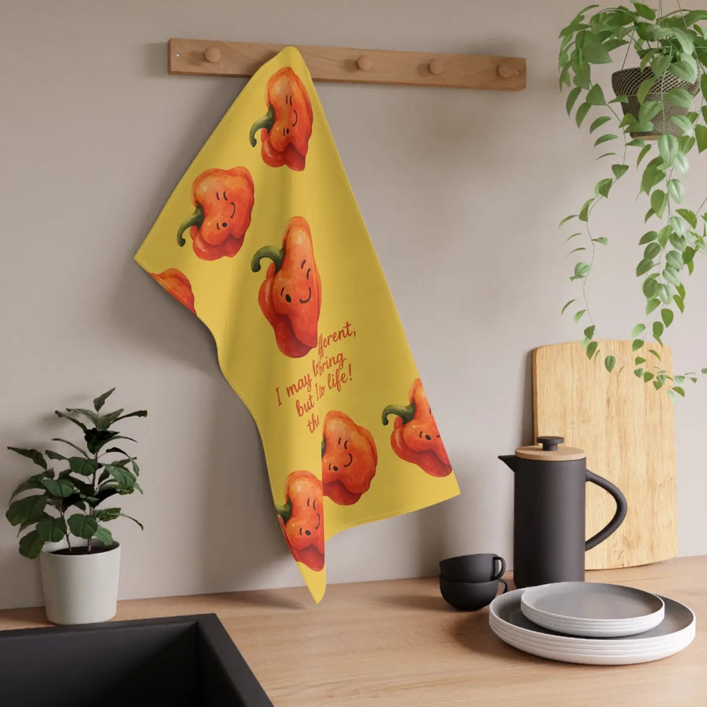 Whimsical Pepper Tea Towels - Quick Drying Kitchen - DipaliZ