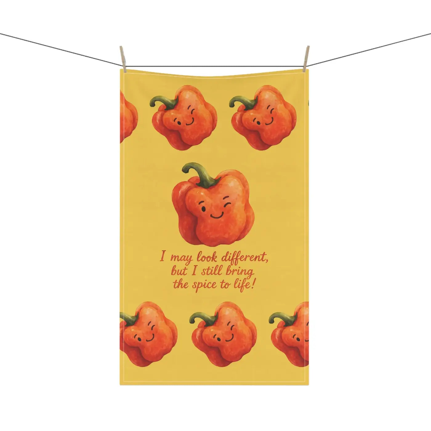 Whimsical Pepper Tea Towels - Quick Drying Kitchen - DipaliZ