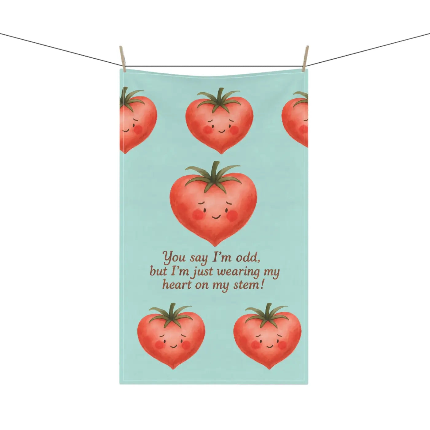 Whimsical Tomato Tea Towels - Sunny Vibes Kitchen Decor - DipaliZ