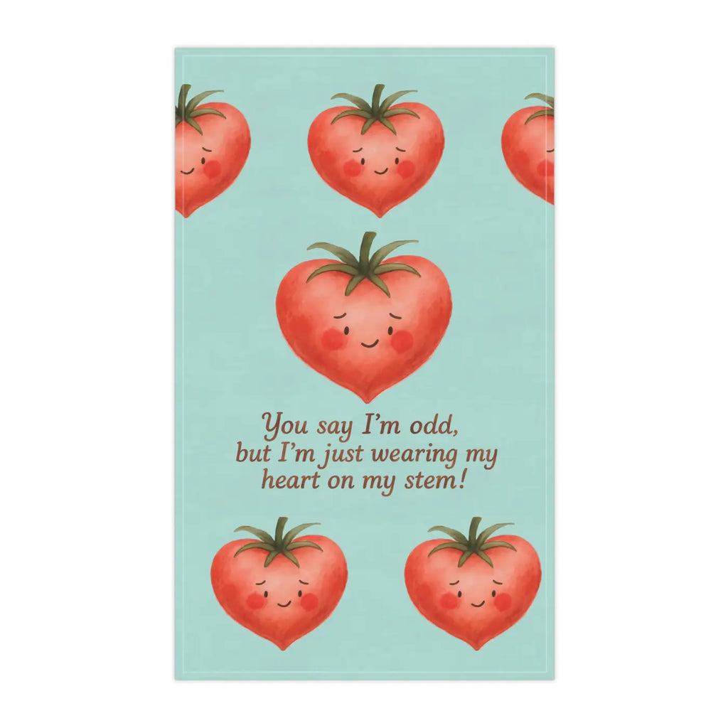 Whimsical Tomato Tea Towels - Sunny Vibes Kitchen Decor - DipaliZ