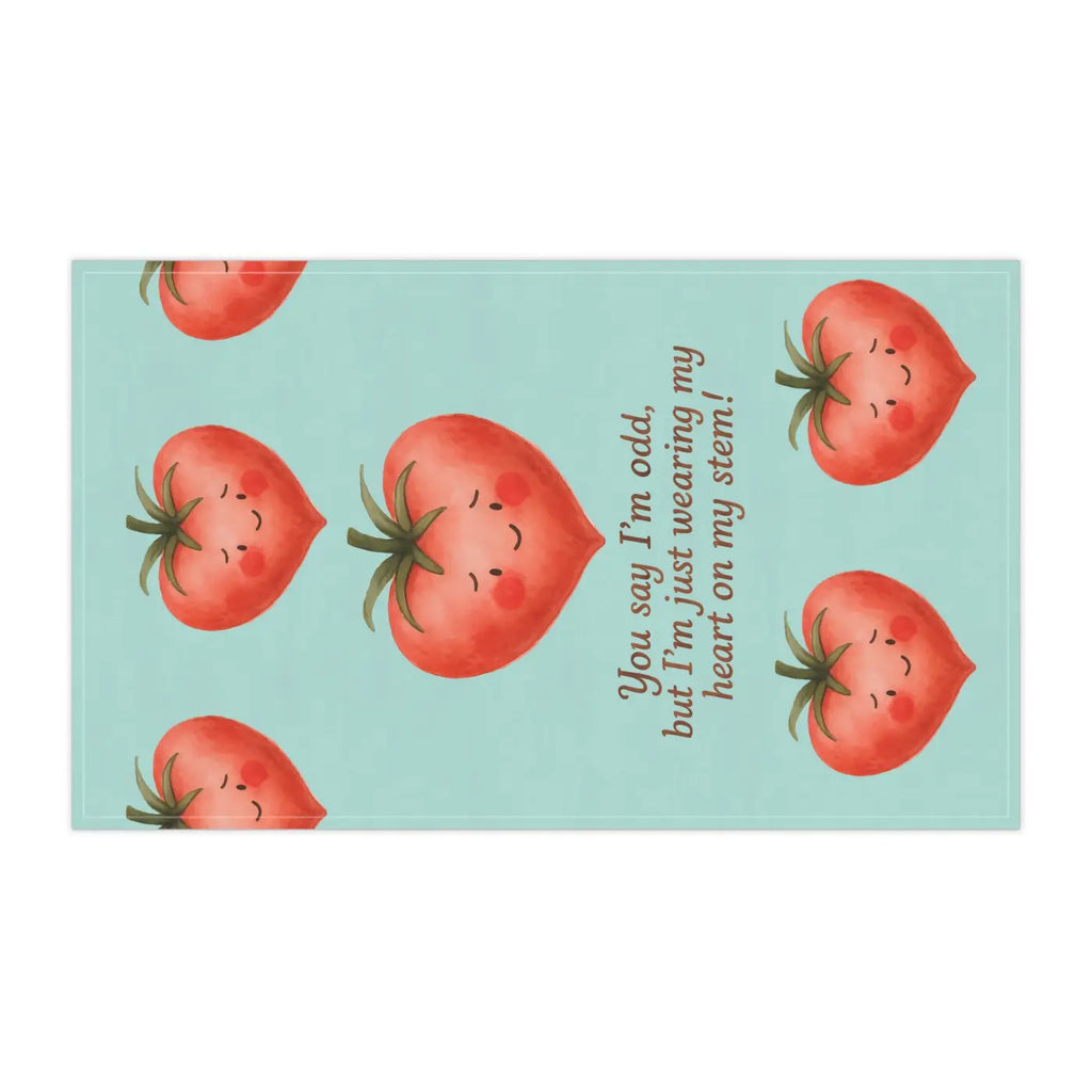 Whimsical Tomato Tea Towels - Sunny Vibes Kitchen Decor - DipaliZ