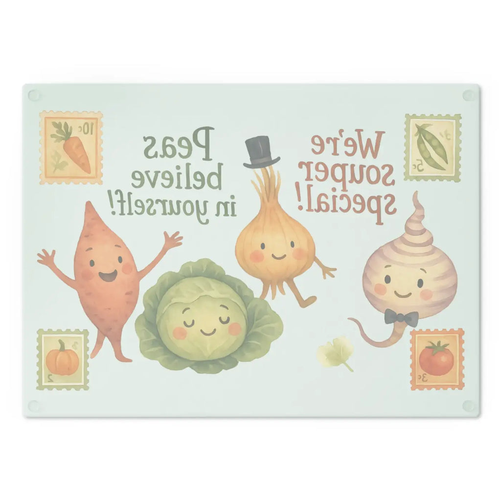 Vegetable Cutting Board - Tempered Glass Surface - DipaliZ
